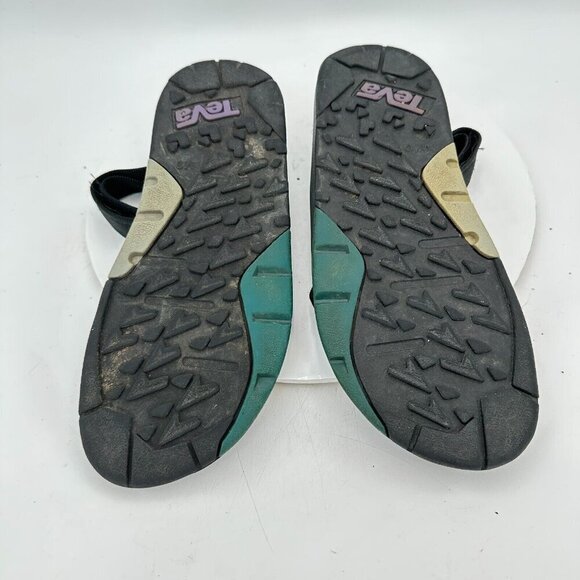 Teva Universal Men Size 10 Black Rubber Adjustable Strap Sport Sandal - Picture 10 of 13